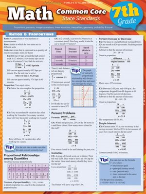 cover image of Math Common Core 7th Grade